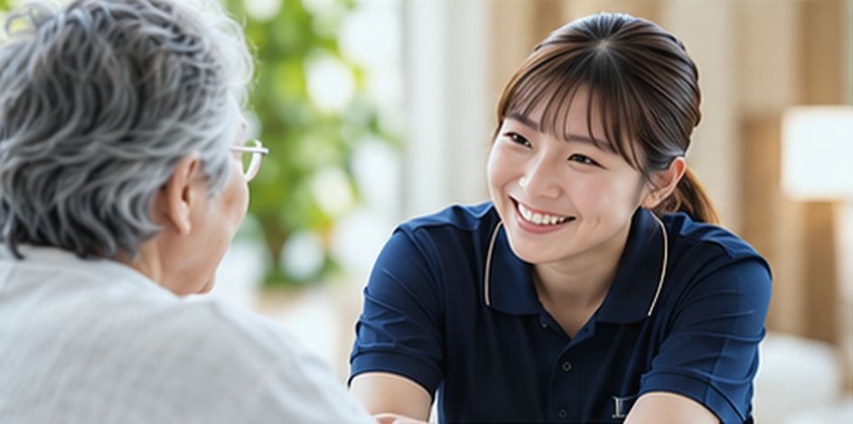 介護スタッフと利用者の方